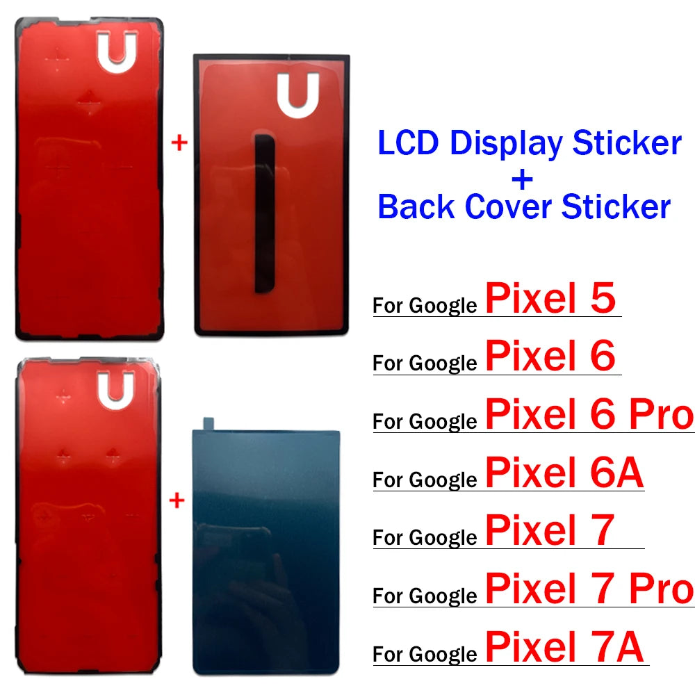 LCD Screen Adhesive Tape And Back Cover Frame Sticker LCD Screen Adhesive For Google Pixel 5 6 6A 7 7A Pro Google Pixel phone repair parts
