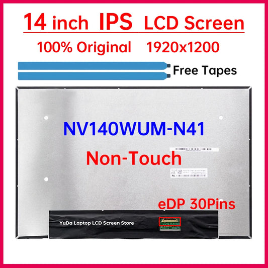 14" Laptop LCD Screen NV140WUM N41 NV140WUM-N41 For HP ZBook Firefly 14 G7 HP EliteBook 840 G9 G10 Display Matrix Panel 30 Pins HP laptop repair parts