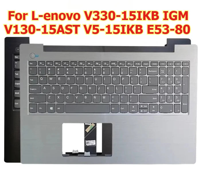 Upper case keyboard for Lenovo V330-15IKB IGM V130-15AST V5-15IKB E53-80 topcase palmrest C shell keyboard cover touchpad Lenovo laptop repair parts