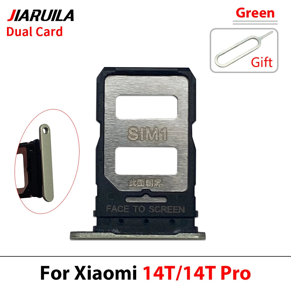 10Pcs/Lot, Micro Nano SIM Card Holder Tray Slot Holder Adapter Socket For Xiaomi Mi 14 14T 15 15T Pro Ultra  Xiaomi  Xiao mi phone repair parts
