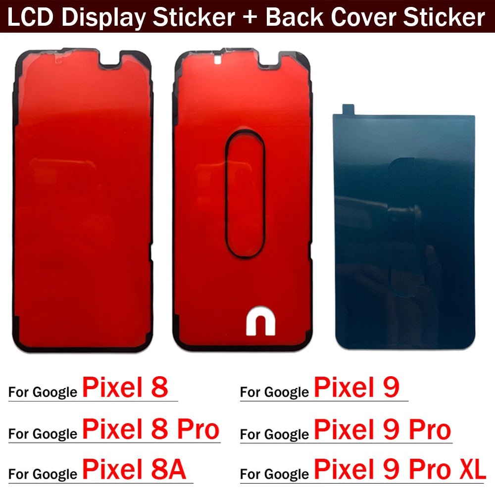 New Rear Back Sticker And LCD Screen Display Adhesive Front Tape Glue For Google Pixel 8 9 Pro XL Google Pixel phone repair parts