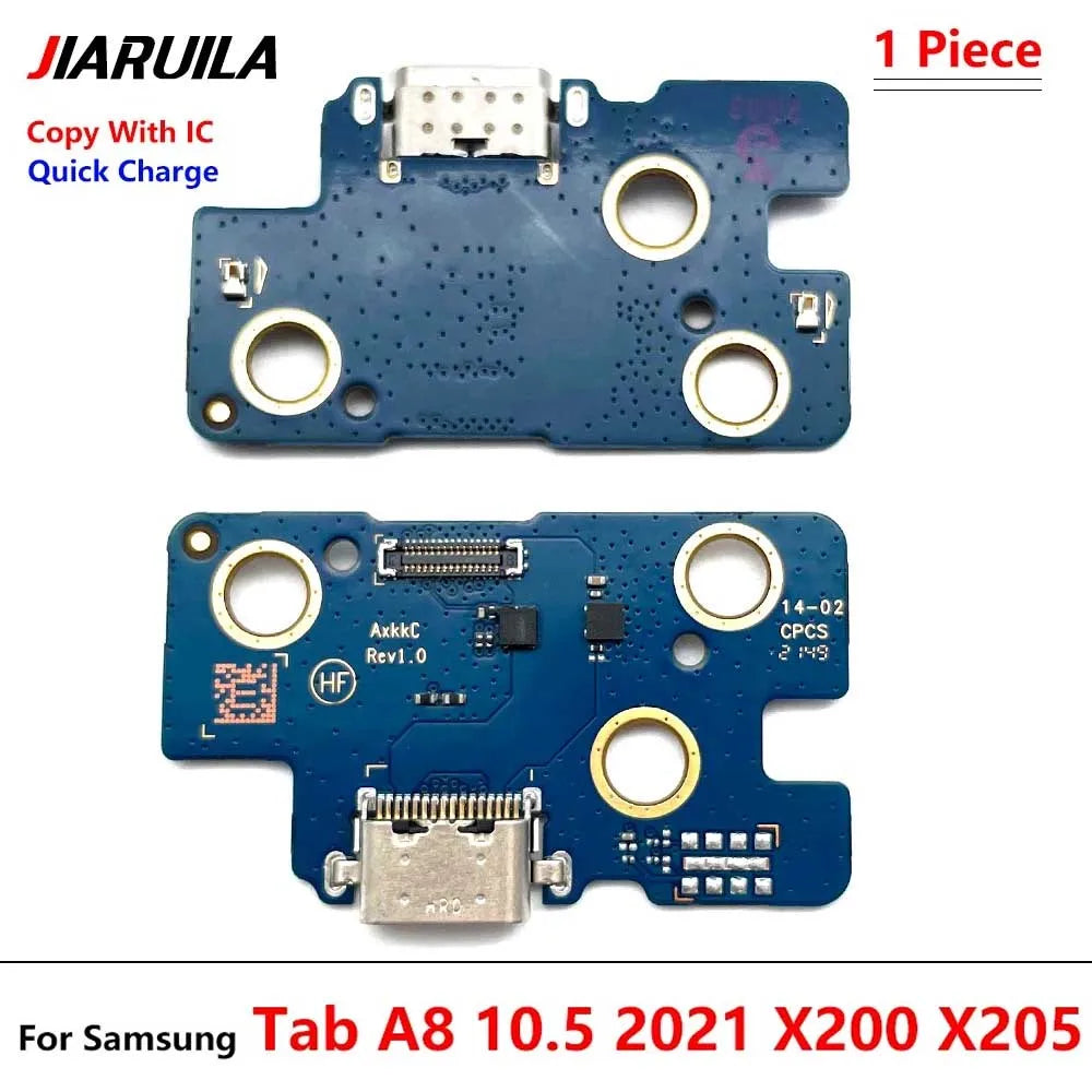 New For Samsung Tab A8 10.5 2021 X200 X205 Dock Connector Micro USB Charger Charging Port Microphone Main LCD Board Flex Cable Samsung phone repair parts