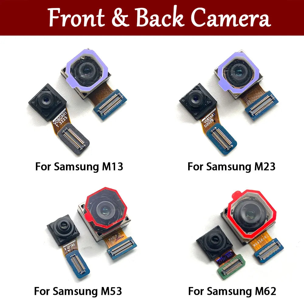 For Samsung M30 M13 M23 M53 M31 M32 M62 4G 5G Front Camera Flex With Back Rear Camera Module Flex Cable Samsung phone repair parts