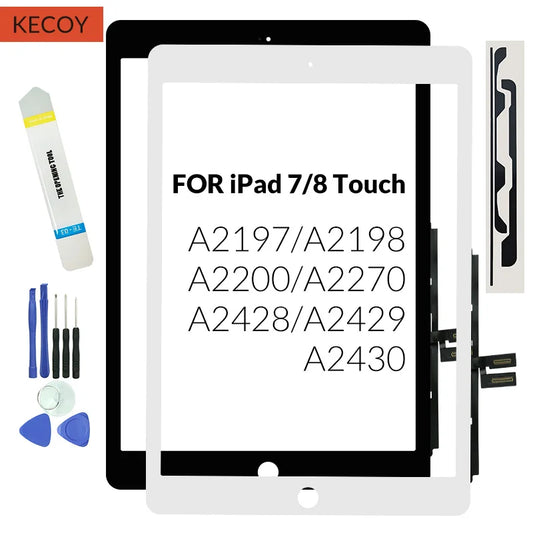 1pcs For Ipad 2019 2020 10.2 Touch Screen 7th 8th Generation A2197 A2198 A2200 A2270 A2429 Digitizer Screen Replacement+Glue  iPad repair parts