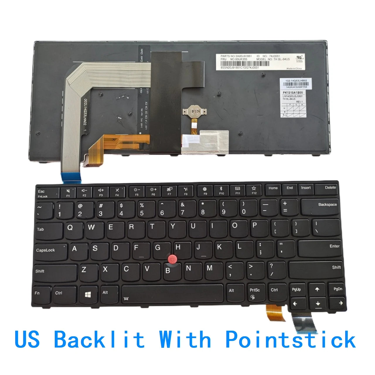 New US Spanish Portuguese Language  Backlit Keyboard For Lenovo Thinkpad T470P Notebook PC Replacement Keyboard Lenovo laptop repair parts