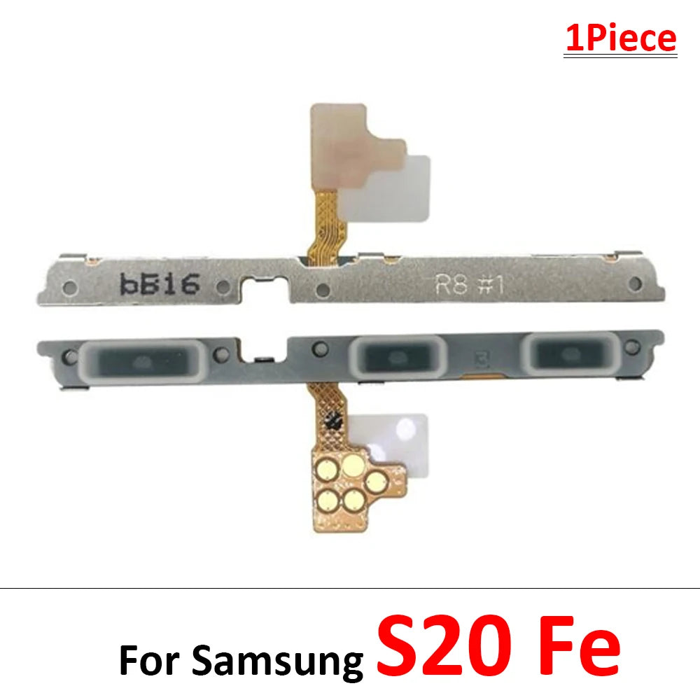50Pcs, Power on/off Volume Key Button Flex Cable For Samsung S20 S21 S22 S23 Plus Ultra Fe Samsung phone repair parts
