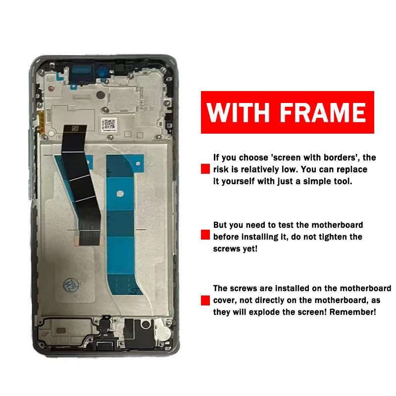 2510DRA23E 2510DRA23G Premium Lcd For Xiaomi Redmi Note 15 4G Display Touch Screen Digitizer Panel Assembly With Frame Xiaomi phone repair parts