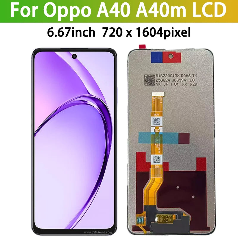 CPH2669, CPH3669 Premium Lcd For Oppo A40 Display Touch Screen Digitizer Panel Assembly A40M Lcd Replacement Oppo phone repair parts Realme phone repair parts