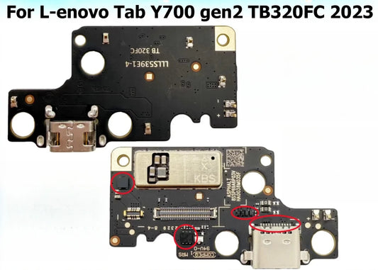 USB Charging Port Connector Plug Jack Charge Dock Board Flex Cable For Lenovo Tab Y700 gen2 TB320FC 2023 cable repair Lenovo tablet repair parts