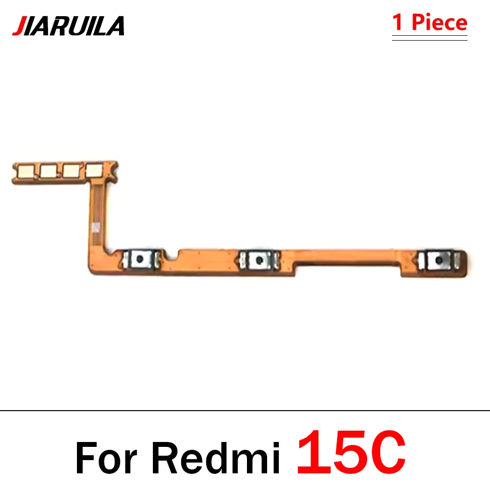 10Pcs, Power Switch On/Off Button Volume Key Button Flex Cable For Xiaomi Redmi 9 9A 9C 9T 10 10A 10C 12 12C 13 13C 14C 15 15C  Xiaomi  Xiao mi phone repair parts