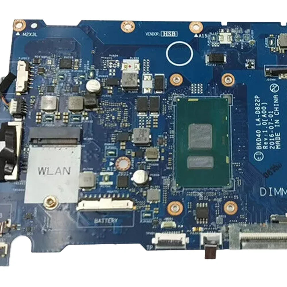 Laptop Motherboard for Dell Vostro 15 5568 LA-D822P With CPU:i3-6006U i3-7100U i5-7200U i7-7500U FRU:Y7Y9H V242N DELL  laptop repair parts