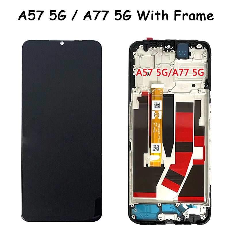 6.56'' Screen For Oppo A57 A77 4G/5G CPH2387 PFTM20 CPH2385 CPH2339 LCD A57S Display Screen+Touch Panel Digitizer  Replacement Oppo phone repair parts Realme phone repair parts