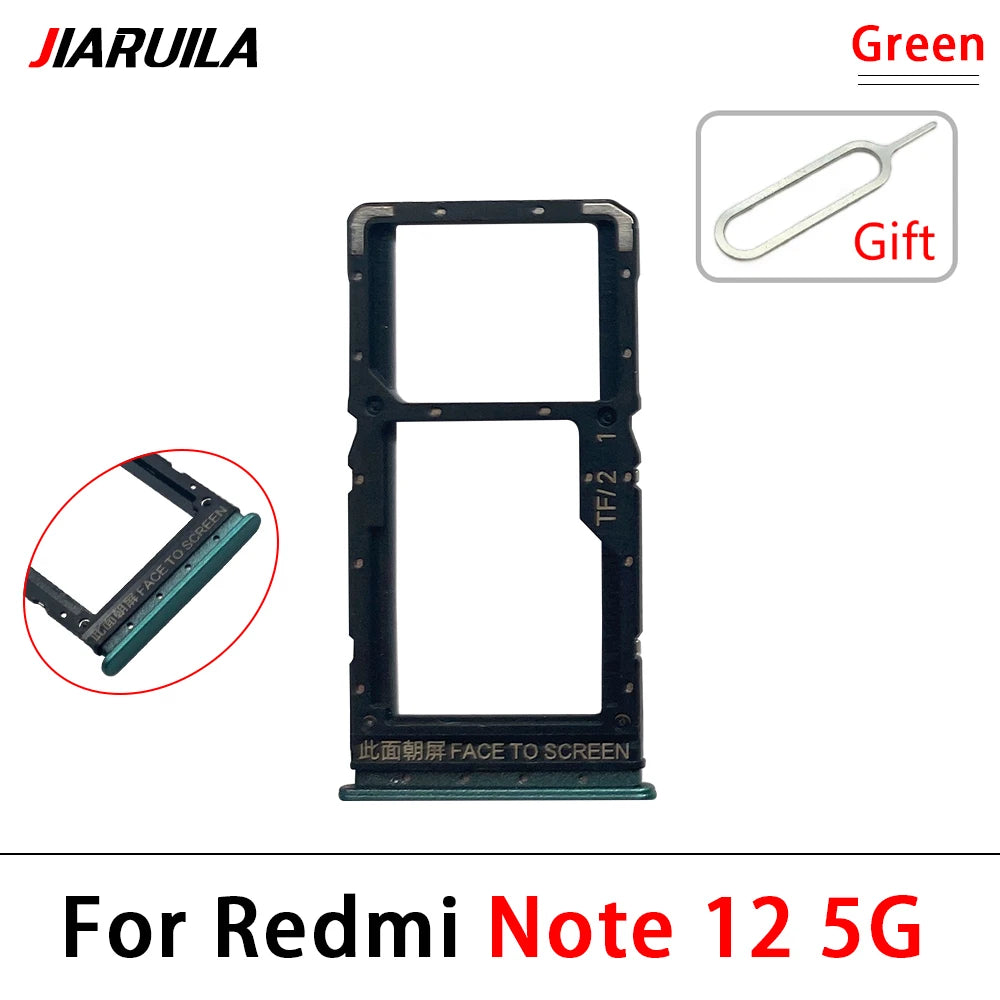 10Pcs, Micro Nano SIM Card Holder Tray Slot Holder Adapter Socket For Xiaomi Redmi Note 12 12s Pro Plus 4G 5G  Xiaomi  Xiao mi phone repair parts