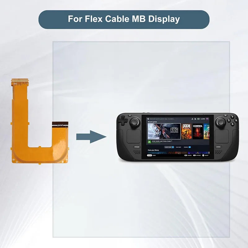 LCD Flex Cable FPC MB Display Connector Connection Ribbon Film for Steam Deck Replacement Repair part Game console repair parts