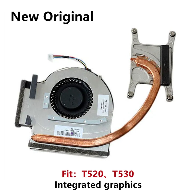 New Original For Laptop Lenovo Thinkpad T520 T530 Cooling Fan Heatsink Radiator 04W1580 04W1581 04W6905 04W6906 Lenovo laptop repair parts