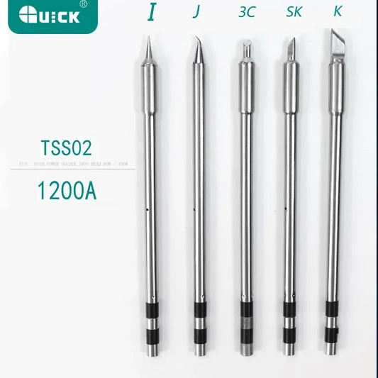 QUICK TS1200A Original Lead Free Solder Iron Tip Handle Welding Pen Tools TSS02 Electric Soldering Iron Head TSS02-3C-J-I-K-SK Professional Repair Tools