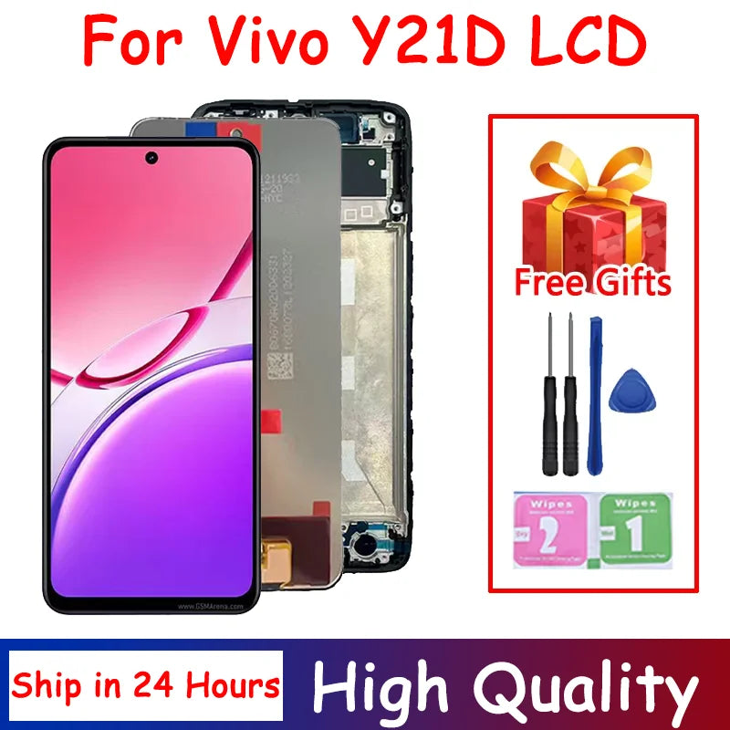 6.68“Screen For vivo Y21d LCD Display Touch Screen Digitizer Assembly For vivo Y31 5G V2521 LCD Replacement Parts Oppo phone repair parts Realme phone repair parts