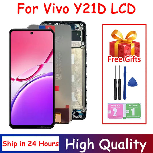 6.68“Screen For vivo Y21d LCD Display Touch Screen Digitizer Assembly For vivo Y31 5G V2521 LCD Replacement Parts Oppo phone repair parts Realme phone repair parts
