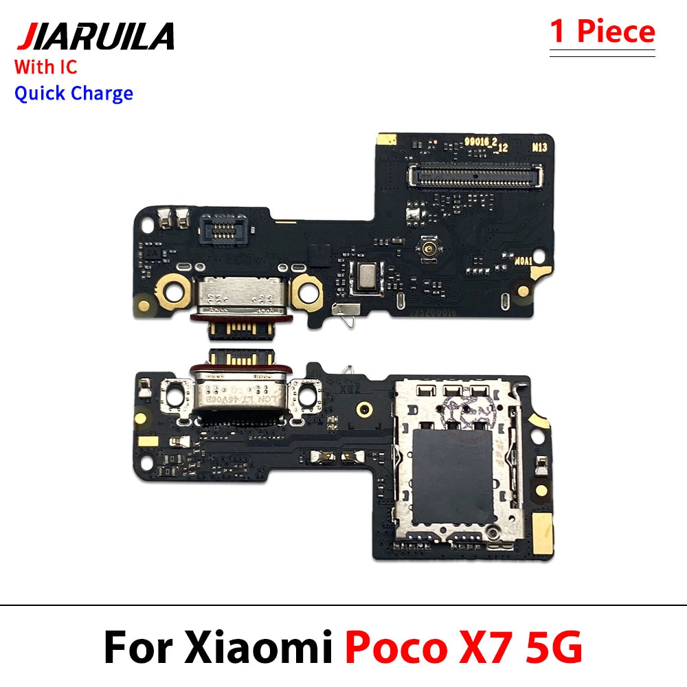 Dock Connector Micro USB Charger Charging Port Flex Cable Microphone Board For Xiaomi Poco X6 X7 M6 F6 F7 Pro 4G 5G  Xiaomi  Xiao mi phone repair parts