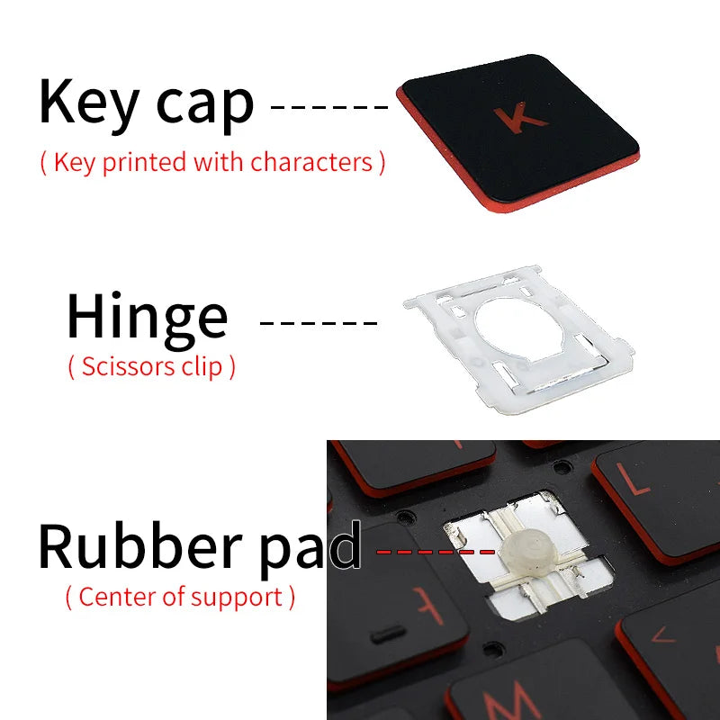 Replacement for Dell Alienware M17 R5, M15 R7, Alienware M16 R1 R2 X14 X15 X16 R1 R2 X17 R1 R2 Laptop Keyboard KeyCap & Hinge  Dell Laptop repair parts