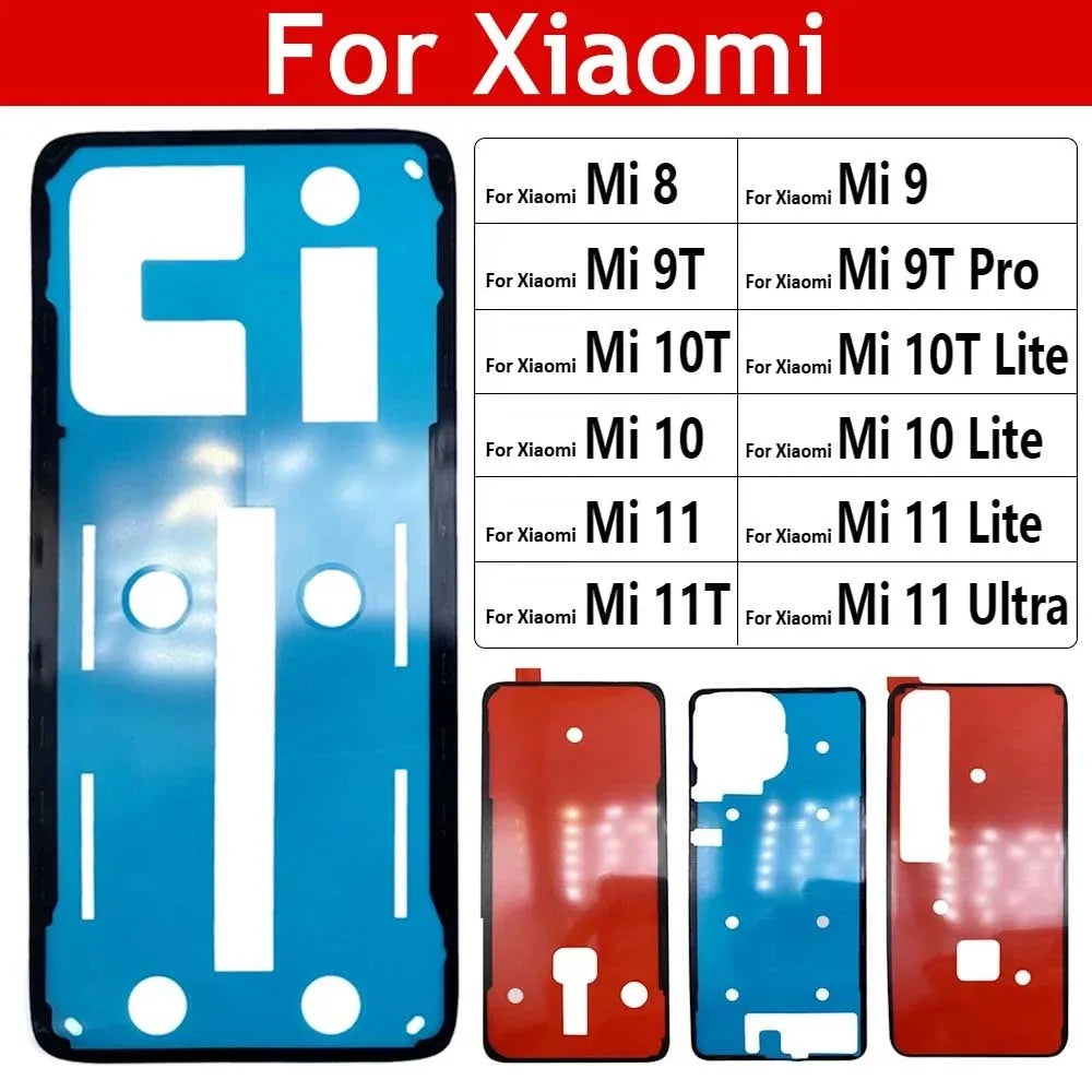 New For Xiaomi Mi 8 9 9T 10 10T 11 11T 12 Pro Lite Note 10 Lite Back Battery Cover Door sticker Adhesive glue tape Xiaomi  Xiao mi phone repair parts