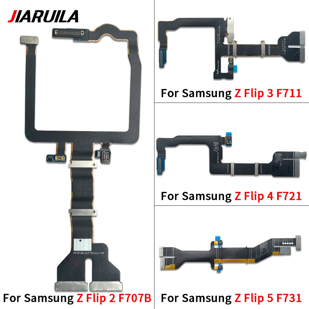 New Spin Axis Flex For Samsung Z Flip 1 2 3 4 5 F700 F707B F711 F721 F731 5G MainBoard Connector LCD Display USB Flex Cable Samsung phone repair parts