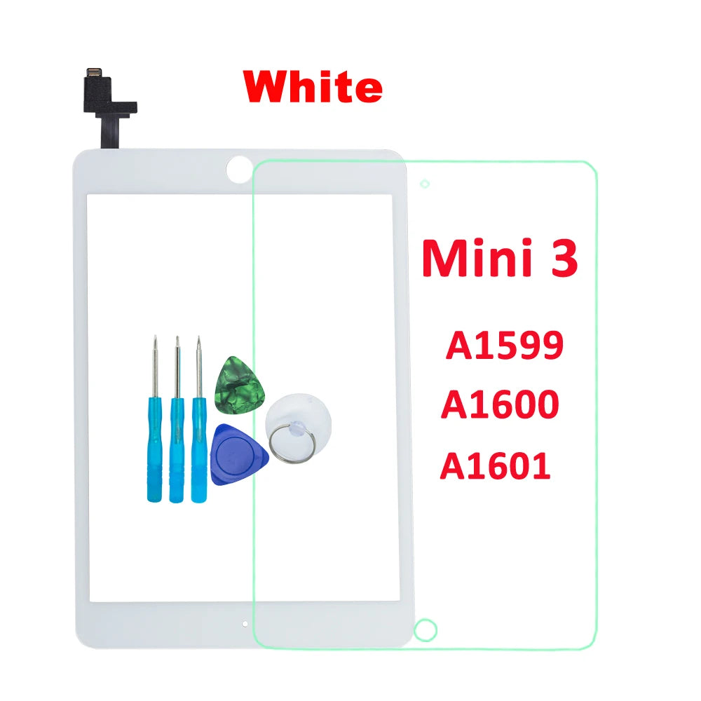 Touch Screen Digitizer + IC Chip Connector Flex Cable For iPad Mini 1 Mini 2 Mini 3 A1432 A1454 A1455 A1489 A1490 A1599 A1600 iPad tablet repair parts