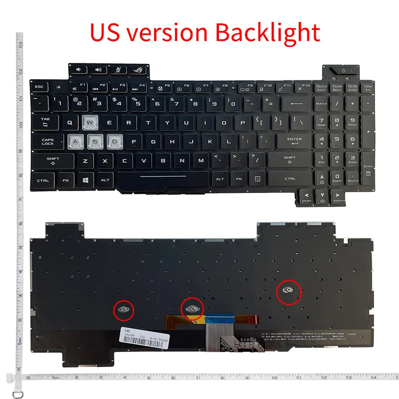 RU/US Backlit Keyboard for ASUS ROG Strix Scar II GL704 GL704S7CM GL704GM GL704GV GL704GV-DS74 GL704GW Palmrest Upper Case COVER  ASUS Laptop repair parts