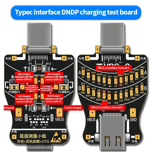 WL Mobile Phone Repair DNDP Charging Tail Plug Test Board Suitable for iPhone Android Lightning Series TYPE C USB Tester Tools Professional Repair Tools
