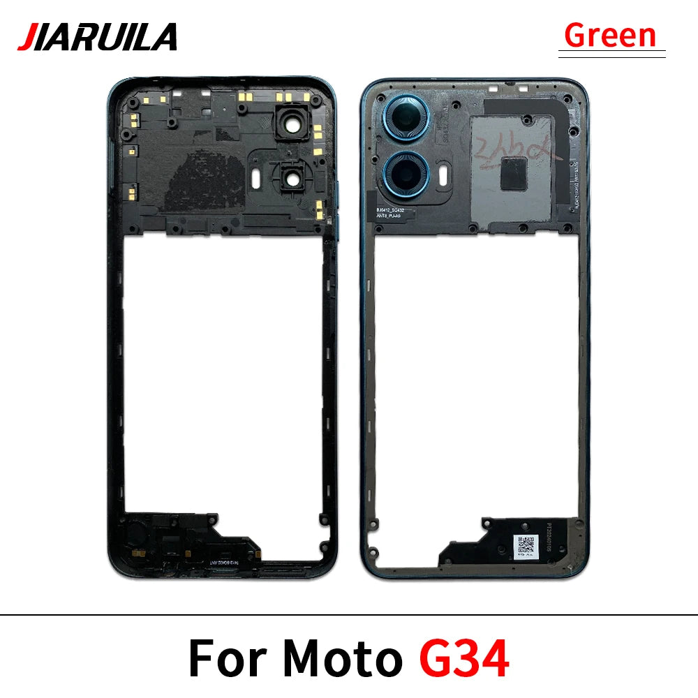 New Middle Frame Holder Housing Bezel Plate For Motorola Moto G04 G23 G34 G53 G54 G62 G72 G73 5G Replacement Repair Parts Motorola phone repair parts