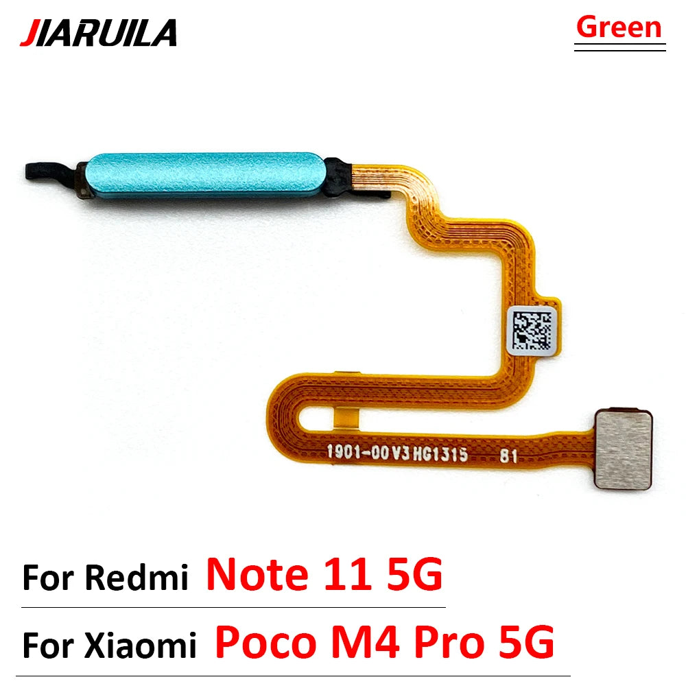 New Home Button FingerPrint Touch ID Sensor Flex Cable For Xiaomi Poco M4 Pro 4G 5G / Redmi Note 11 11s Pro Plus 4G 5G  Xiaomi  Xiao mi phone repair parts