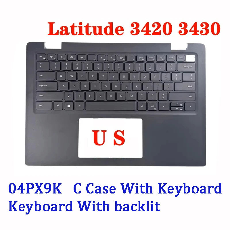 NEW ORIGINAL Laptop Top Case For Dell Latitude 3420 3430 E3420 US/UK/IT/GR/SP/BE Version 4PX9K  04PX9K Dell laptop repair parts