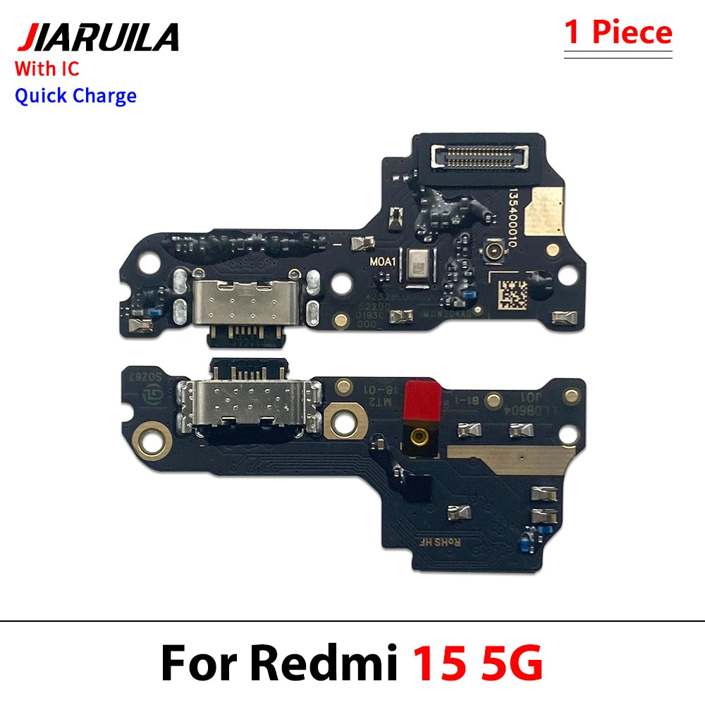New For Xiaomi Redmi 12 12C 13 13C 14C 15 15C 4G 5G Dock Connector Micro USB Charger Charging Port Flex Cable Microphone Board Xiaomi  Xiao mi phone repair parts