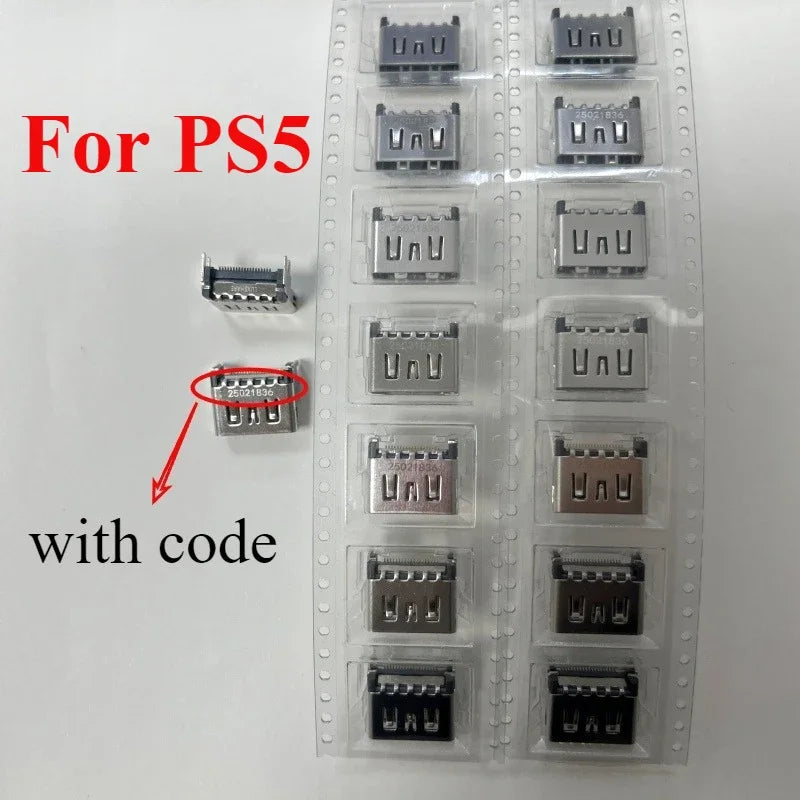 20pcs Original New with Code for PS5 HDMI-compatible Port Socket Interface Connector for Sony PlayStation 5 Console  Game console repair parts