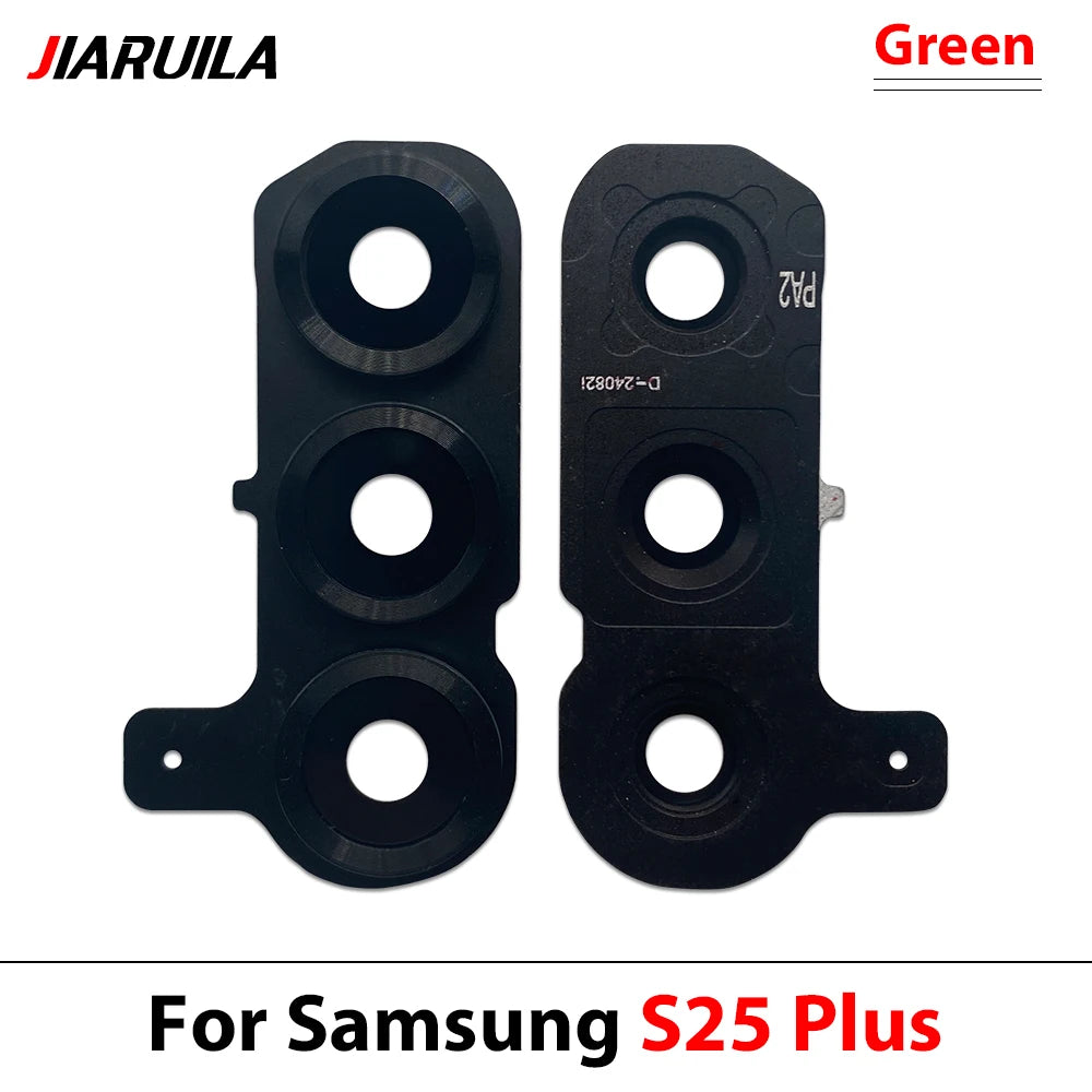 New Rear Camera Glass Lens Cover With Frame Holder with Sticker For Samsung S25 Plus S25 Ultra Replacement Parts Samsung phone repair parts