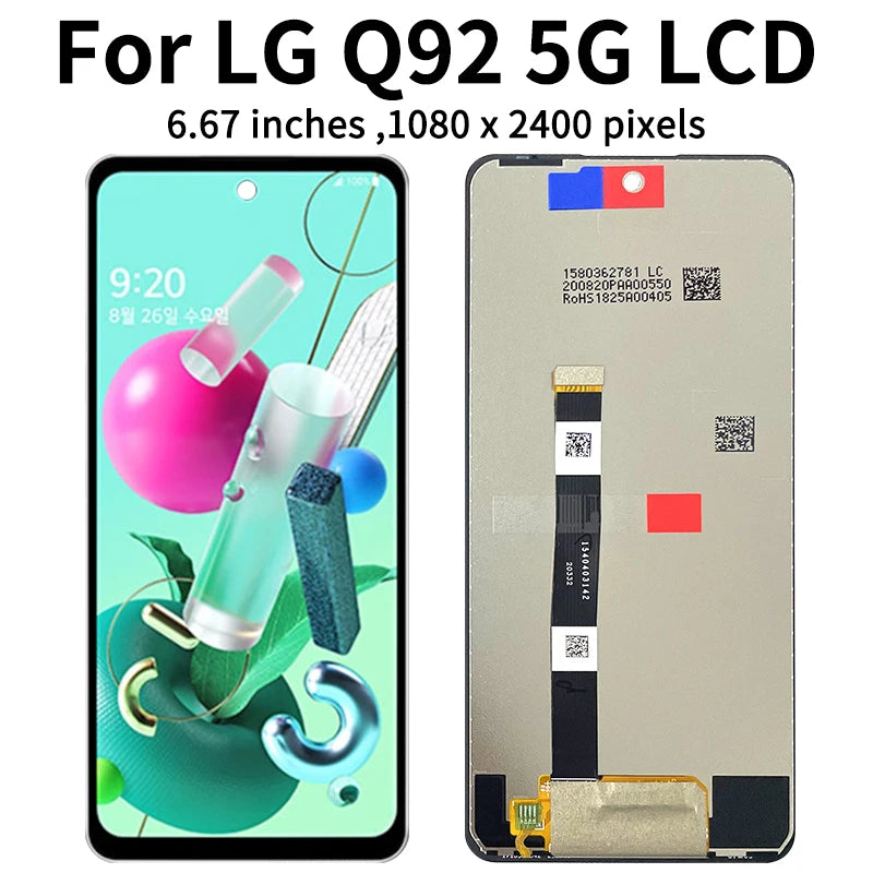6.67' New for LG Q92 5G LM-Q920N LCD Display Touch Screen Digitizer Parts for LG Q92 Display Replacement Repair LG phone repair parts