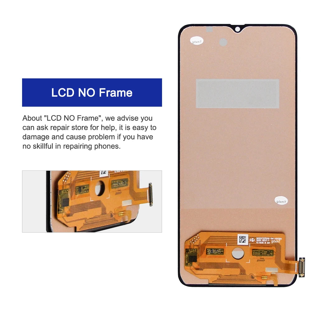 For Samsung A90 SM-A908B SM-A908N SM-A9080 LCD Display Touch Screen for Samsung A90 Screen Panel Digitizer Assembly Replacement Samsung phone repair parts