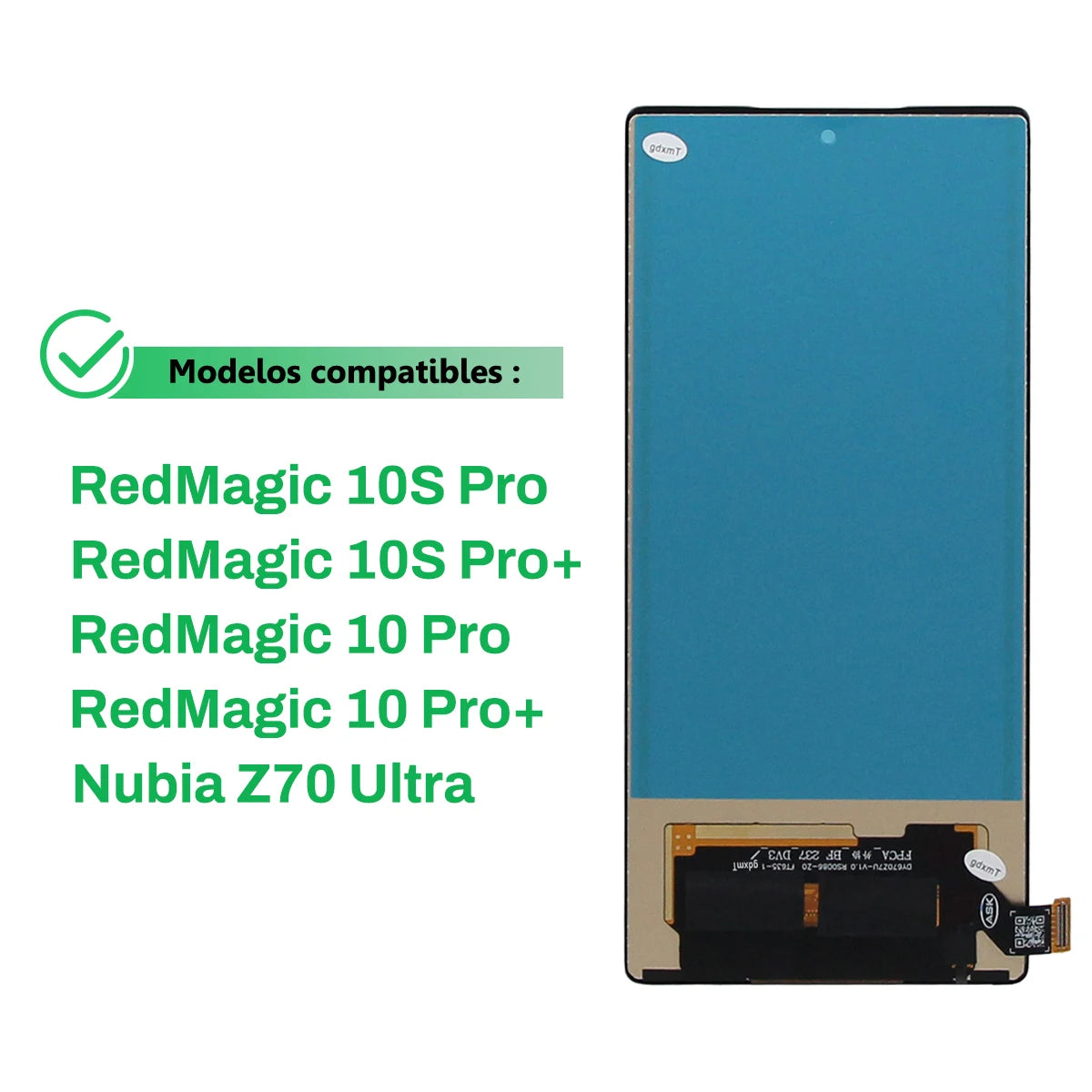 Display for ZTE nubia Z70 Ultra RedMagic 10S pro 10Pro 10Pro plus Red Magic 10S Pro+ lcd Touch Screen Assembly Replacement ZTE phone repair parts