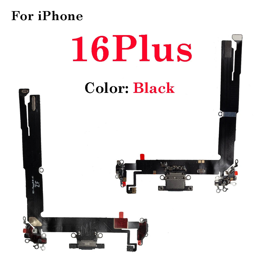1Pcs New Brand For iPhone 16 15 Plus16 15 Pro Max Dock Charging Port Flex Cable USB Charger Connector Replacement Part iPad tablet repair parts