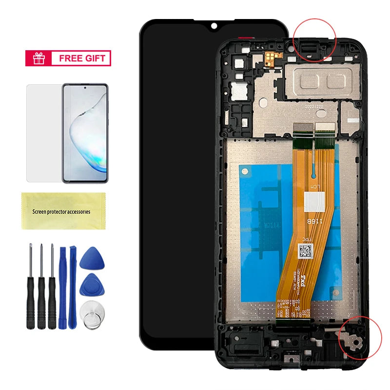 Screen Replacement for Samsung Galaxy A04e Lcd Display Touch Screen with Frame Assembly for Samsung Galaxy A04e A042F A042F/DS Samsung phone repair parts