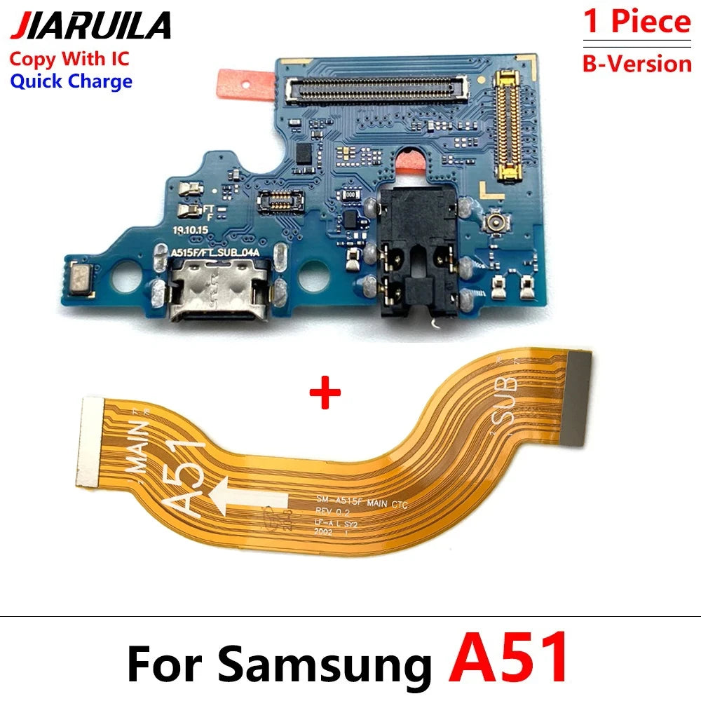 USB Charging Port Dock Charger Connector Main Board Flex Cable For Samsung A10 A20 A30 A50 A70 A31 A51 A71 A10s A20s A30s A21s Samsung phone repair parts