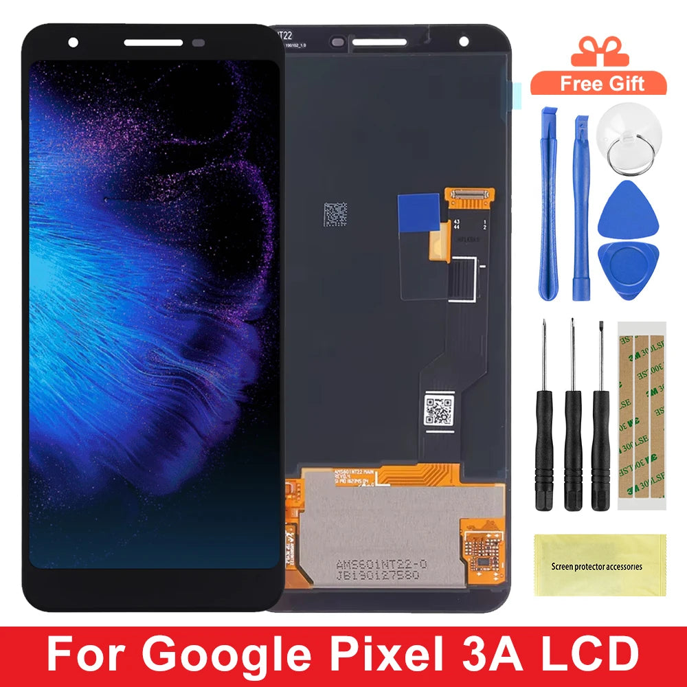 Super OEM For Google Pixel 3A Display Touch Digitizer Assembly LCD Screen Replacement Repair G020A, G020E, G020B, G020G ,G020H Google phone repair parts