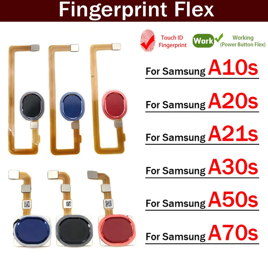 New For Samsung A10S A20S A21s A30s A50s A70s Fingerprint Sensor Home Return Key Menu Button Flex Ribbon Cable Samsung phone repair parts