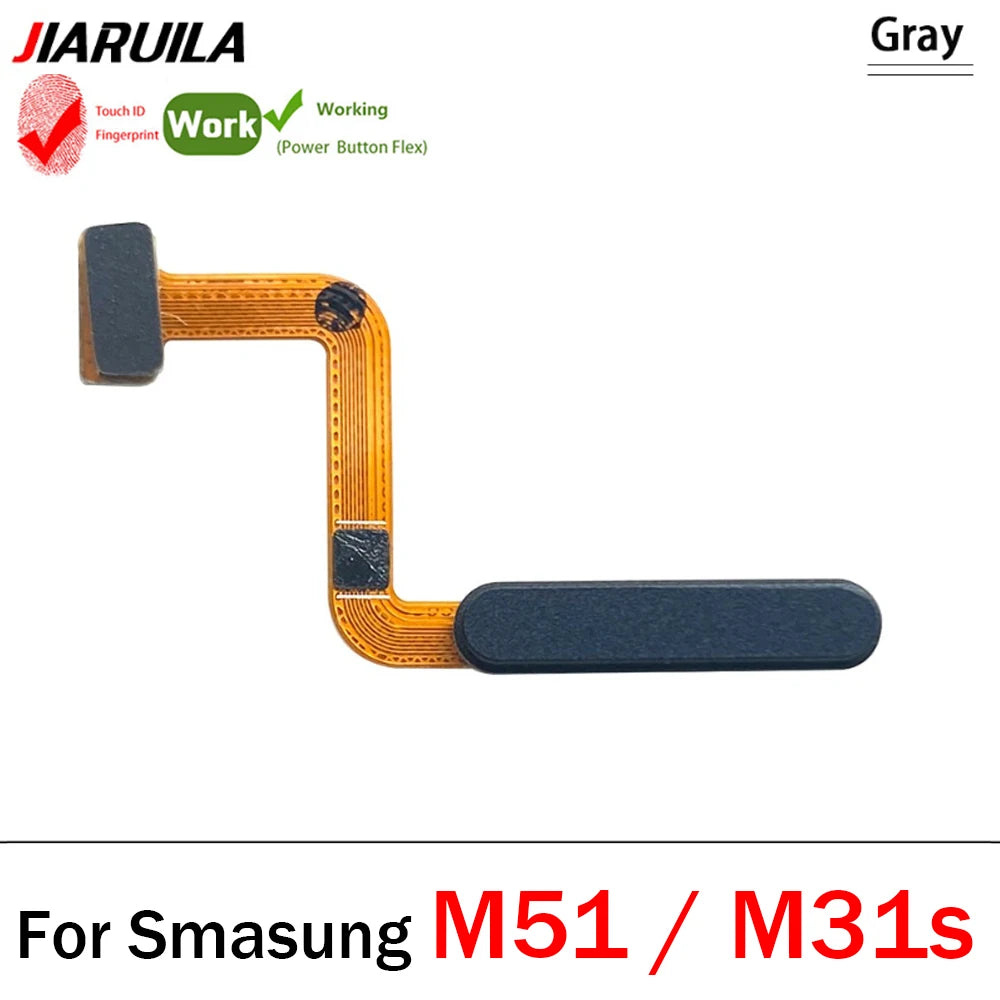 Home Button FingerPrint Touch ID Sensor Flex Cable For Samsung M22 M52 M62 M23 M14 M51 M31s 4G 5G Replacement Parts Samsung phone repair parts