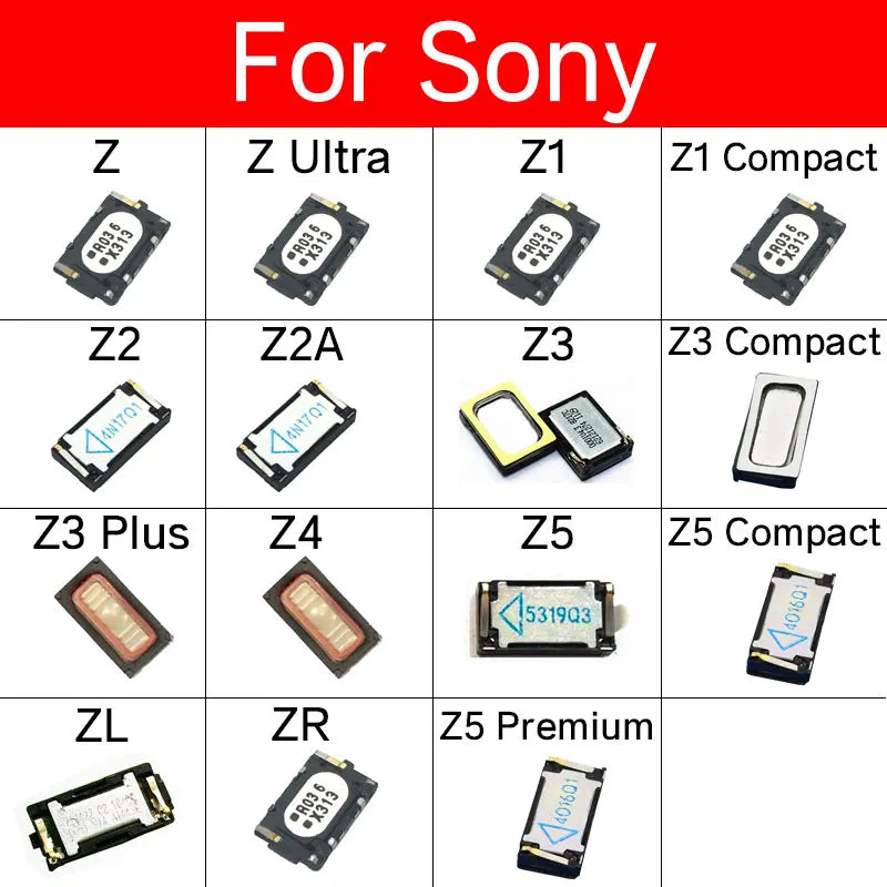 Ear Earpiece Speaker For Sony Xperia Z Z1 Z2 Z2A Z3 Z4 Z5 ZL ZR Ultra Compact Plus Premium L36H XL39H L39H L35H C6502 Parts Sony phone repair parts