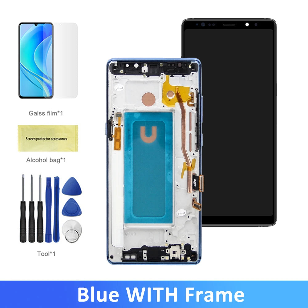 Note 8 LCD With Frame For Samsung Note8 N950F N950U N950W N950FD LCD Display Touch Screen Digitizer Assembly Display 100% Tested Samsung phone repair parts