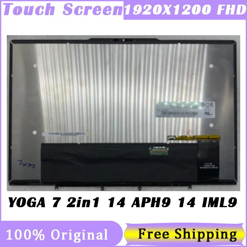 14 Inch Laptop Touch Screen For Lenovo YOGA 7 2in1 14 APH9 2-in-1 2in1 14IML9 1920X1200 FHD 2560x1600 QHD 5D10S40119 5D10S40117 5D10S40118 5D10S40121 Screen Digitizer Assembly Lenovo laptop repair parts