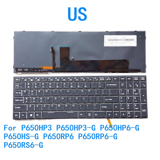 New US Language  RGB Backlit Keyboard For CLEVO P650HP3 P650HP3-G P650HP6-G P650HS-G P650RP6 P650RP6-G P650RS6-G  HP laptop repair parts