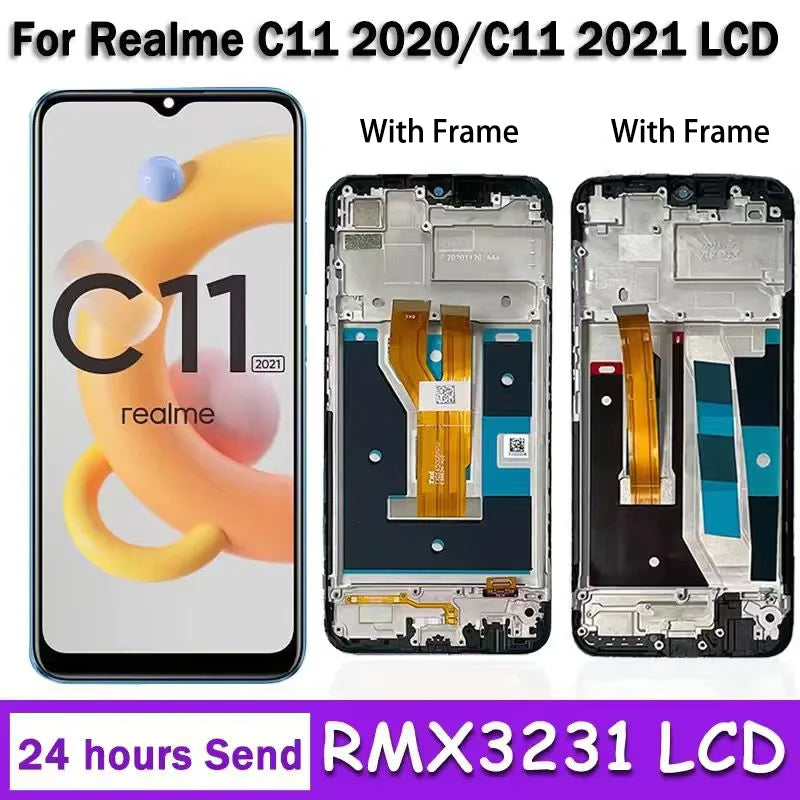 Tested C11 LCD For OPPO Realme C11 2020 LCD RMX2185 Display Touch Screen Digitizer Assembly For Realme C11 2021 LCD RMX3231  Oppo phone repair parts