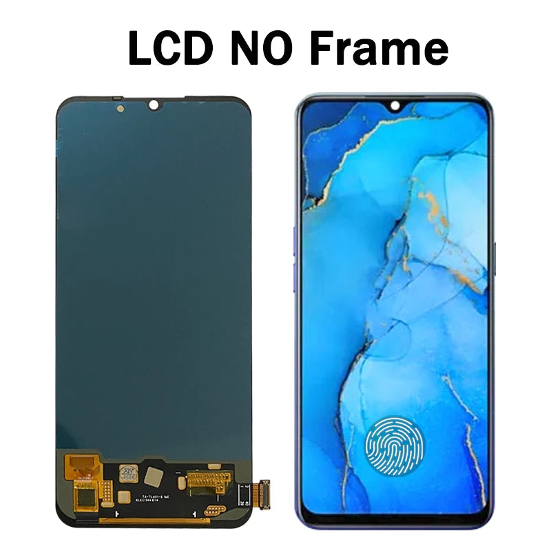 6.4"Inch TFT/OLED For Oppo A91 PCPM00 LCD Display Touch Screen Digitizer Assembly For Oppo Reno 3 Reno3 4G CPH2043 LCD  Oppo phone repair parts